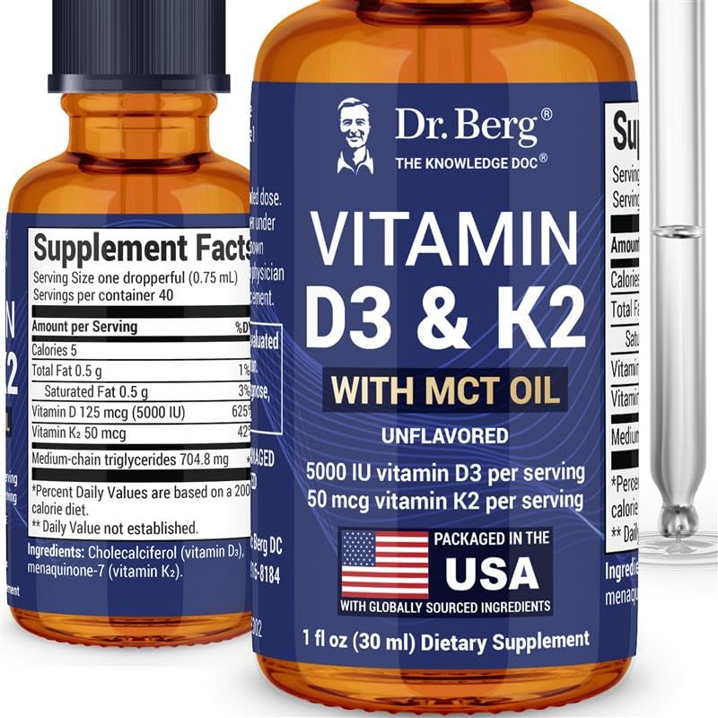 Vitamin D3 & K2 with MCT Oil (Unflavored)