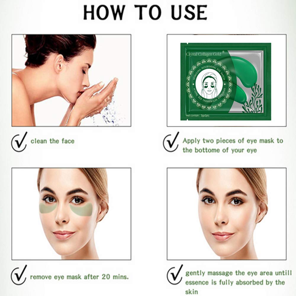 Under Eye Mask, POSTA 20 Pair Collagen Eye Treatment Gels Eye Patches, With Anti-Aging Hyaluronic Acid For Moisturizing & Reducing Dark Circles Puffiness Wrinkles Fine Lines : Beauty