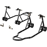 SPECSTAR Universal Motorcycle Stands 882 Lbs Capacity,Black | Front Rear Wheel Lift Combo with U+L Adjustable Swingarm Spool, Paddock Stand fit for BMW, Suzuki, Yamaha, Honda, Kawasaki