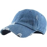 KBETHOS Vintage Washed Distressed Cotton Dad Hat Baseball Cap Adjustable Polo Trucker Unisex Style Headwear