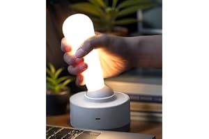STMOITZ Lever Night Light Innovative Dimmable Toggle Switch Stylish Fun Wall/Desktop Use Cute Stick-Shaped Rechargeable Lamp (White)