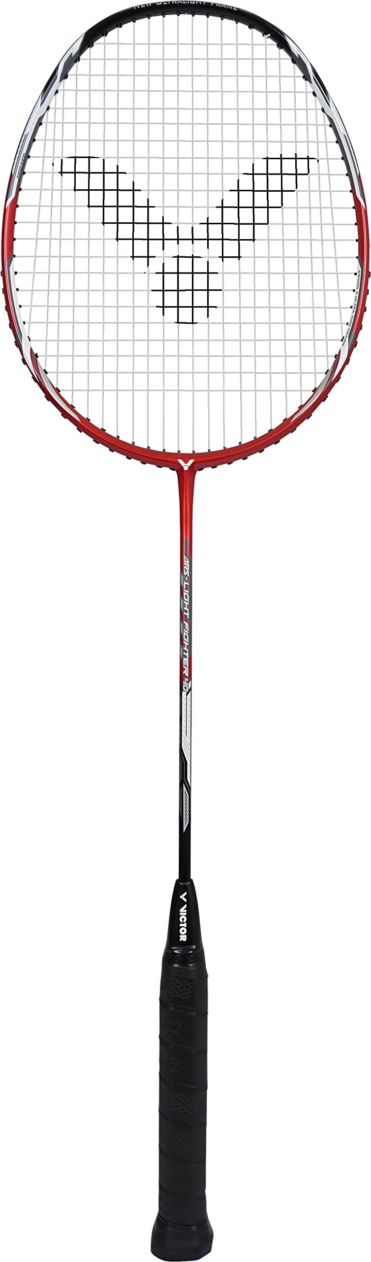 VICTOR Auraspeed Light Fighter 40 D - Ultra-light Head Balanced High-Modulus Graphite Badminton Racket Badminton Racket - Red