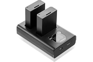 OJelay LP-E10 Battery 2 Packs Replacement Battery 1020mAh for Canon EOS 1100D,1200D,1300D,Kiss X50,X70,Rebel T3,T5,T6, Dual B