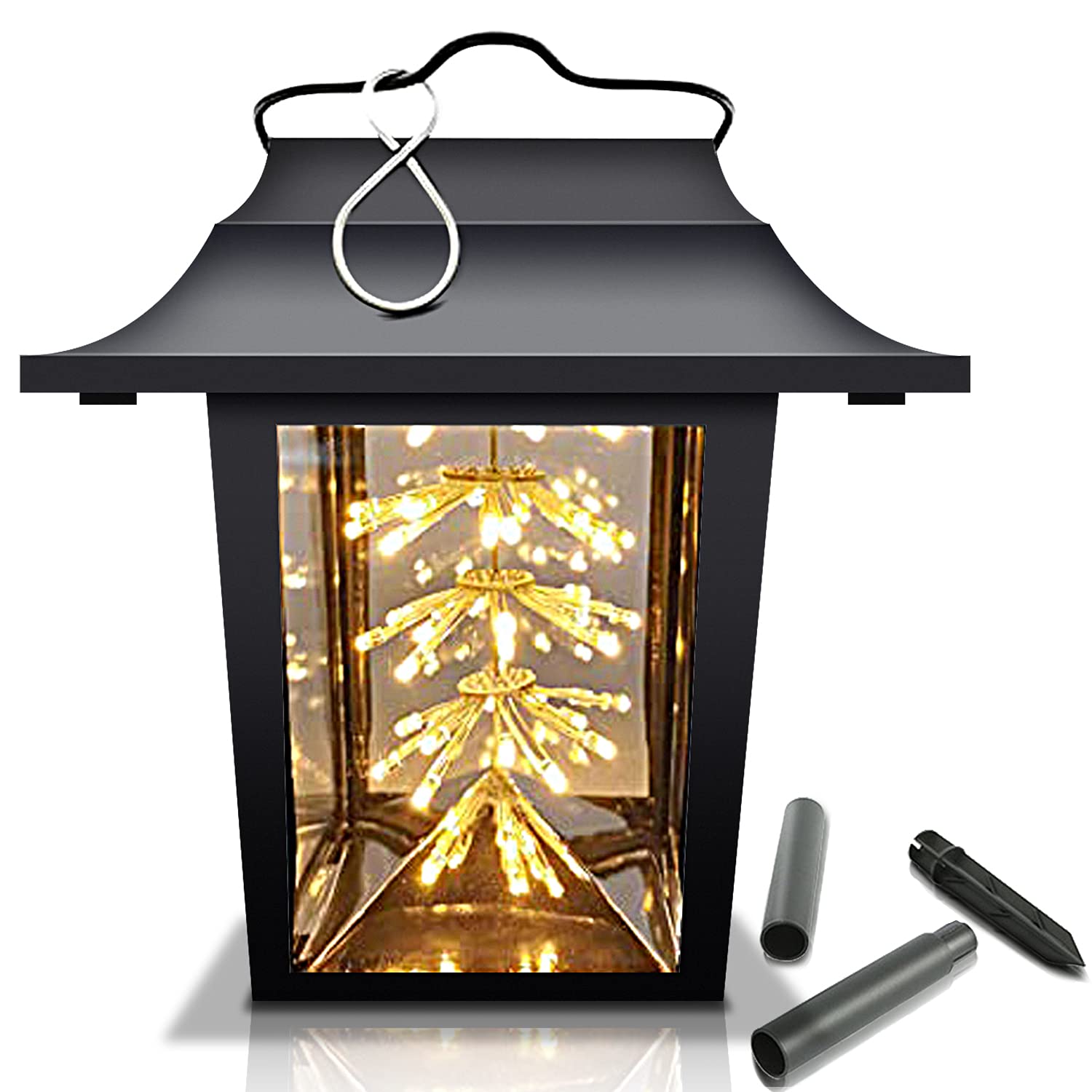 Solar Lanterns Outdoor, Seeway Garden Lanterns Outdoor Waterproof LED Solar Hanging Lanterns for Patio Backyard Pathway