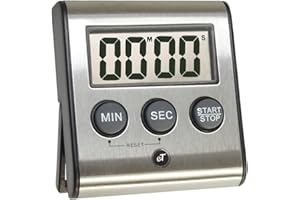 Elegant Digital Kitchen Timer, Stainless Steel Model eT-23, Super Strong Magnetic Back, Loud Alarm, Large Display, Auto Memory, Auto Shut-Off by eTradewinds