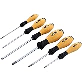 Wiha 30292 6-Piece Slotted and Phillips Screwdriver Set ESD with Soft Finish Grip
