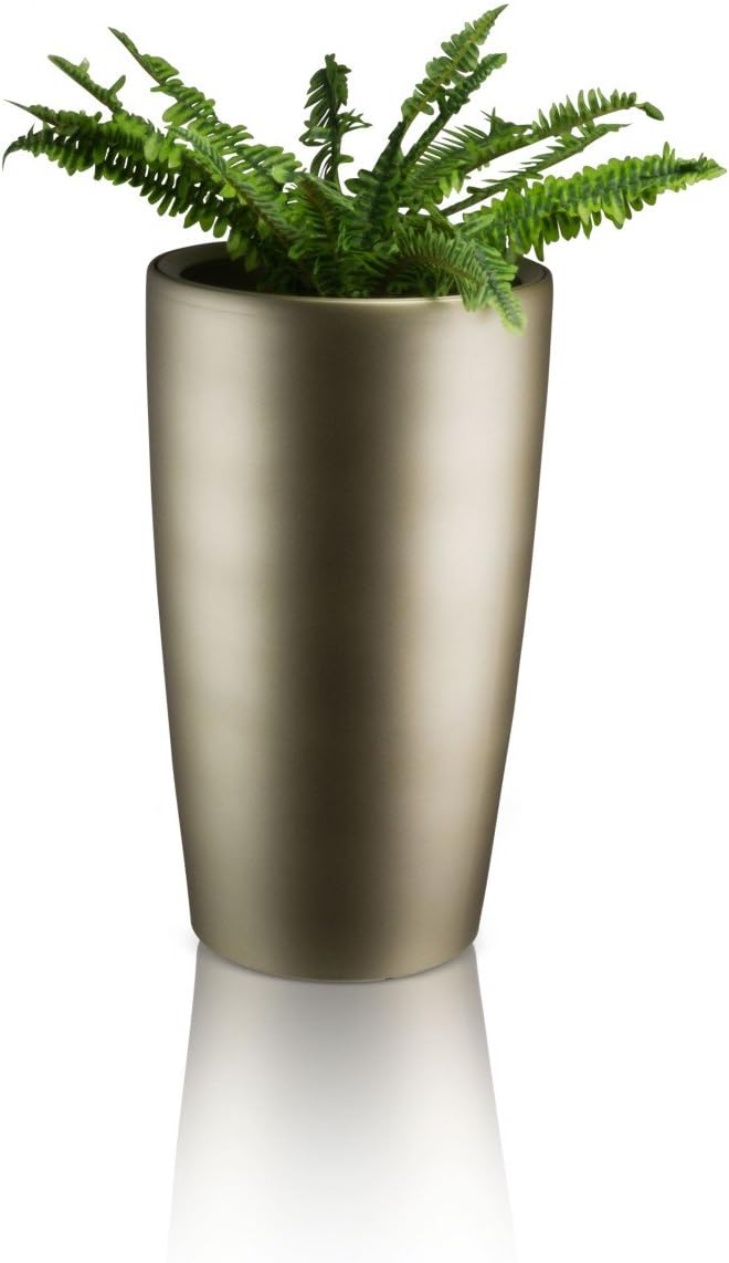 Flowerpot Planter RONDOMATIC Plastic, Gold matt