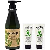 CodiNCodi Hand & Body Lotion – Green Tea 750 ml Bottle and 2 Tubes – Professional Size Moisturizer with Natural Extracts – Hydrating, Non-Greasy Formula for All Skin Types