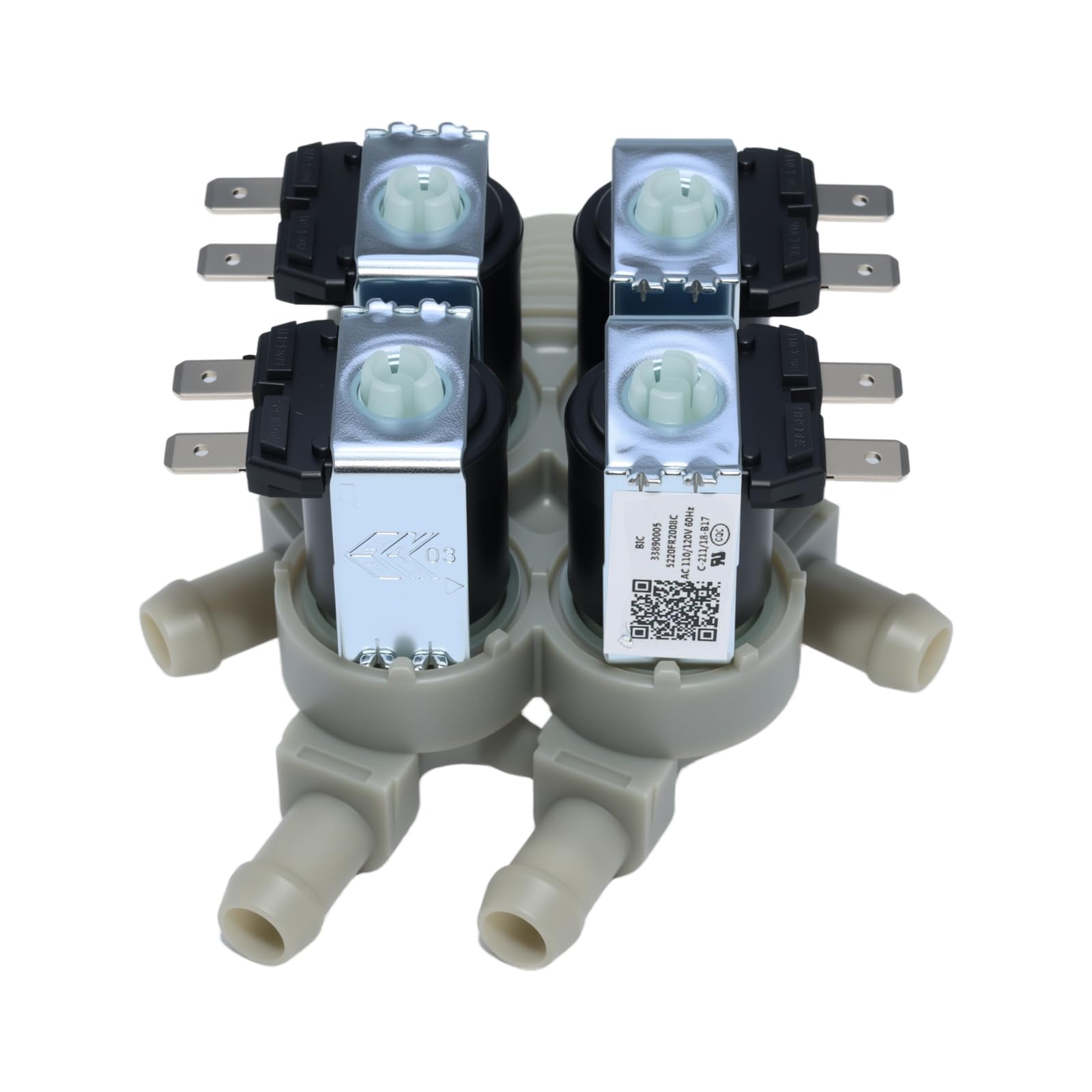 Photo 1 of 5220FR2008F 5220FR2008C Washer Water Inlet Valve – for LG Front-Load Washing Machines – Replaces OEM Part 5220FR2008C – Fixes No-Fill, Slow-Fill & Leak Errors