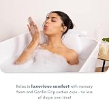 TranquilBeauty Bath Pillow Waterproof Head Neck Support Suction Cups Ergonomic view 7