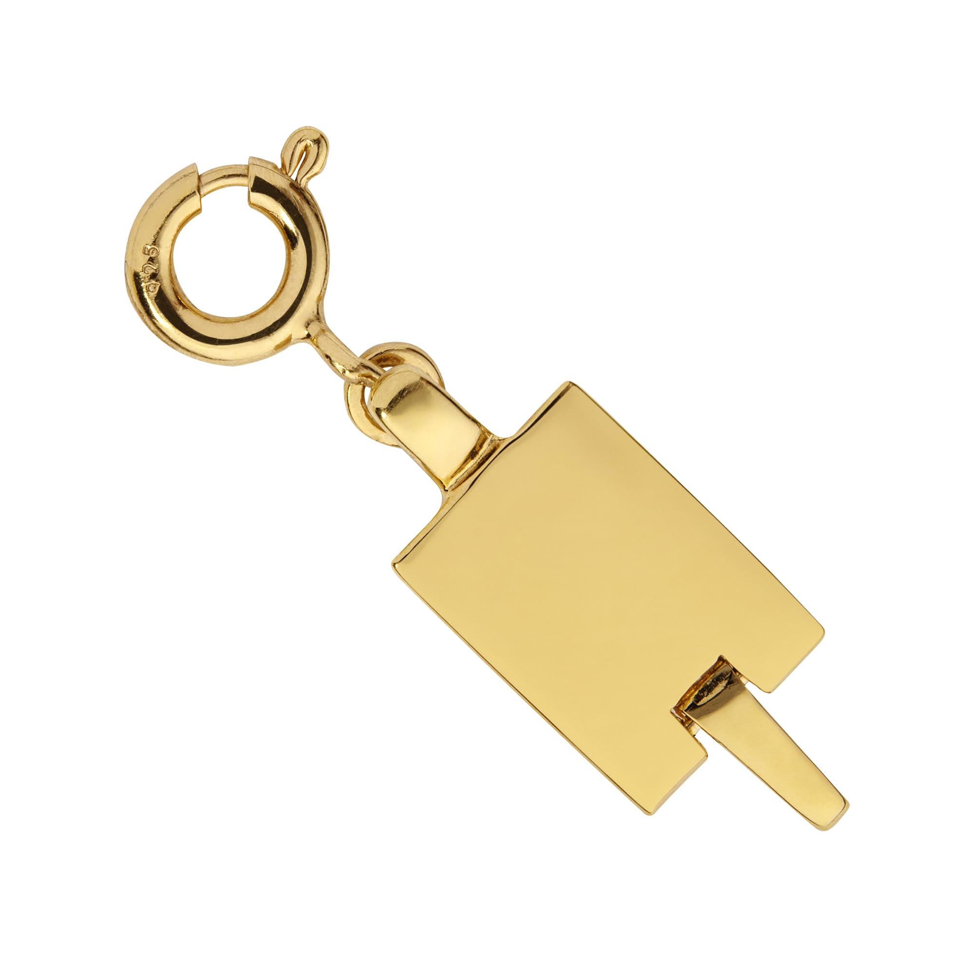Demika Yellow Gold Vermeil Self-Locking Magnetic Jewelry Clasp Converter with Springring, 1 Clasp
