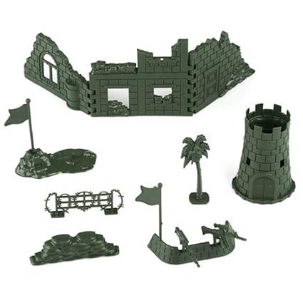 sibina Serviceable Boys Model Toy Military Wall Blockhouse Weapon Kit Kids Child DIY Assembly Toys(None Picture Color)