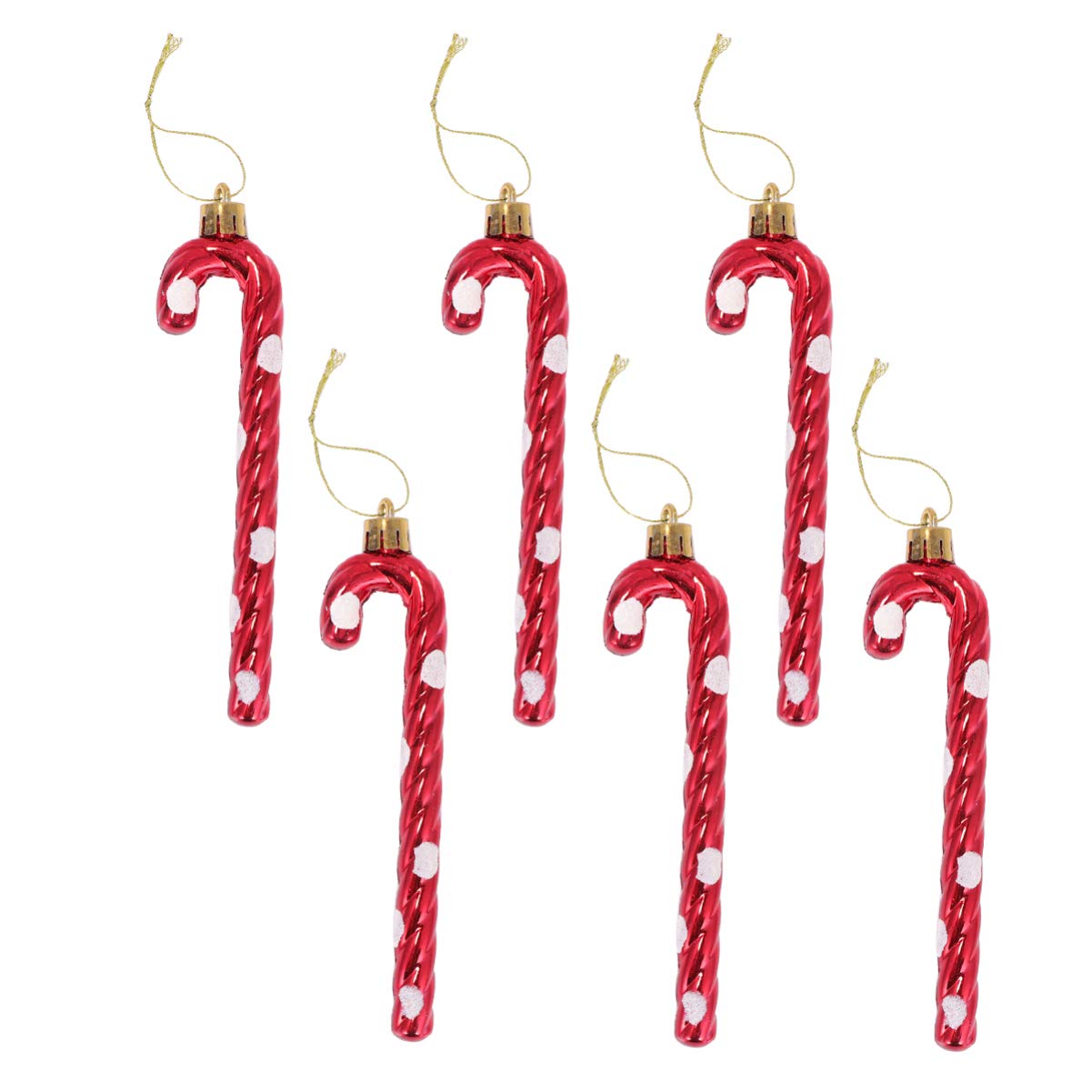 Amosfun 6pcs Christmas Candy Canes Ornaments Xmas Tree Hanging Decorations for Xmas Holiday Party Supplies Ornaments Gift Style B