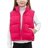 Noomelfish Girls Puffer Vest Kids Winter Warm Quilted Padded Outerwear Sleeveless Jacket Coat (5-12 Years)