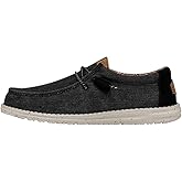 HEYDUDE Men's Wally Washed Canvas, Men’s Shoes, Slip-on Loafers, Comfortable & Light-Weight