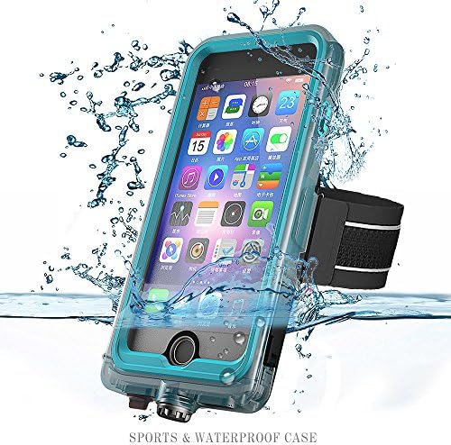 iPhone 6/6s Plus Waterproof Case, Sports Easy Carrying Armband Gym Wrist Bag, Military Standard Dry Case, Dustproof, Shockproof, Slim Protective Case Cover Protector for (iphone 6/6s Plus,Blue)
