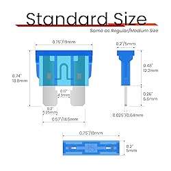 (25Pcs) 15 Amp Standard Car Fuses, 15A Automotive