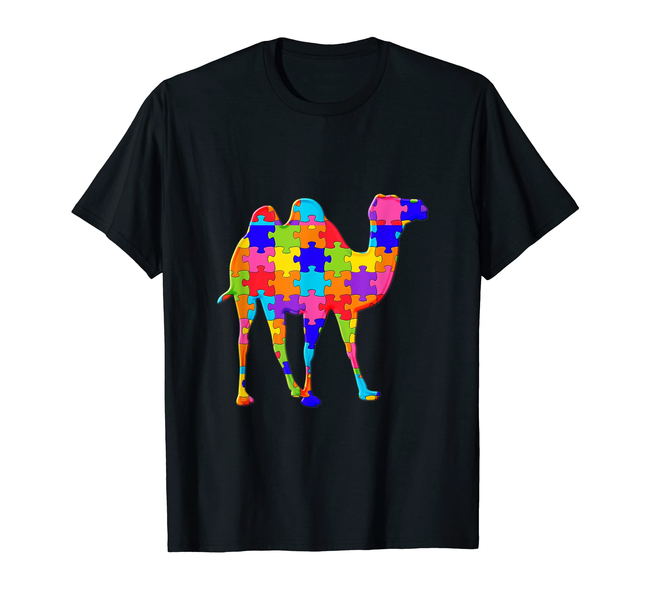 Camel dromedary Jigsaw Autism Puzzle T-Shirt
