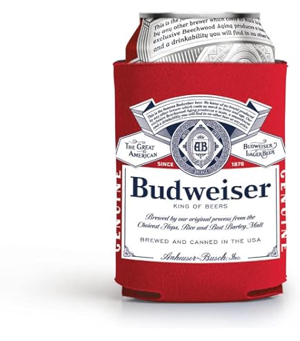 Amazon.com: Budweiser Beer Bottle Label Can Cooler: Home & Kitchen