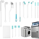 Potanro Ice Machine Cleaner Brush Sets,14Pcs Ice Maker Cleaner Tools | Gap Crevice Cleaning Brushes Tools Small Spaces, Scrub Sponge, Thin Brush for Countertop,Cleaning Window Track, Straw, Bottle