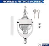 XFORT Polished Chrome Victorian Urn Door Knocker Elegant Front Door Furniture view 3