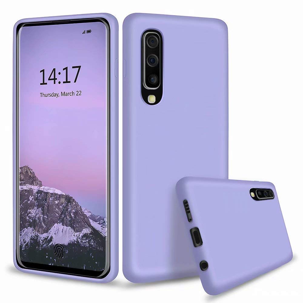 Leton-US Samsung Galaxy A50 Phone Case,Soft Slim Silicone Case Gel Rubber  Bumper Case Anti-Scratch Shockproof with Microfiber Lining Protective Shell