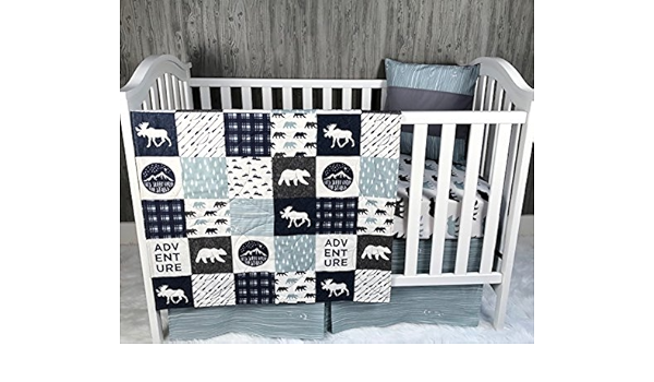 moose crib bedding set