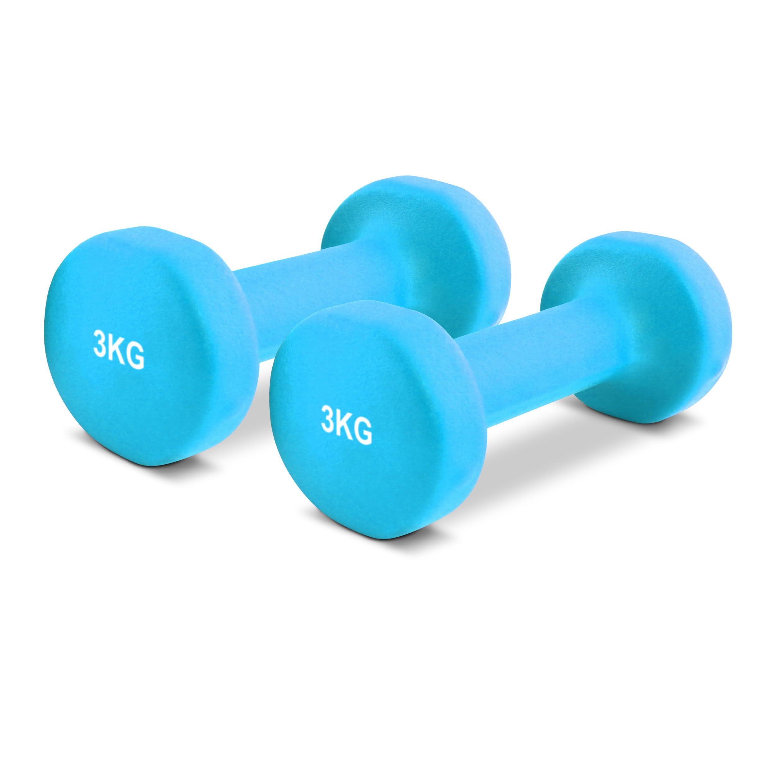 MSPORTS Hanteln Set Premium 0,5-5 kg Kurzhanteln Paar inkl. Übungsposter und Workout App - Calisthenics Equipment | 3 kg - Hantelset