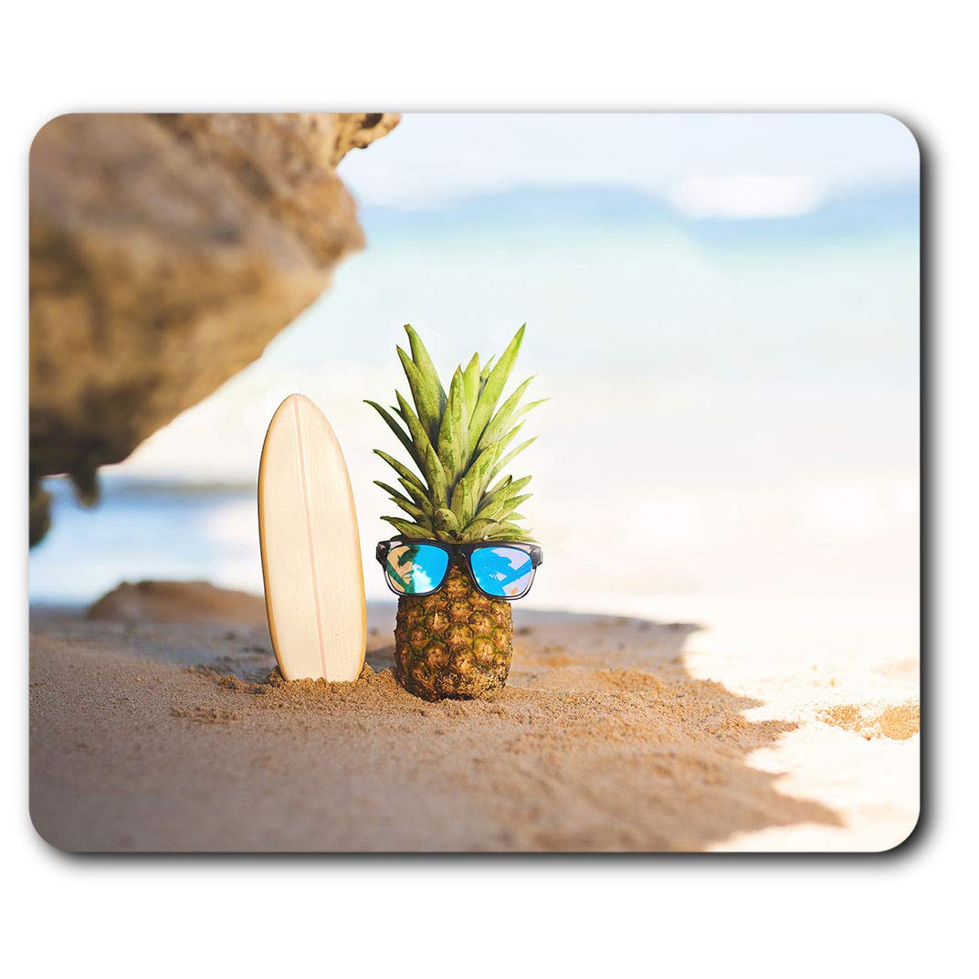Destination Vinyl ltd Surfboard Pineapple Beach Dude Mouse Mat Pad Computer PC Laptop Gaming Office Home Desk Accessory Gadget 12317