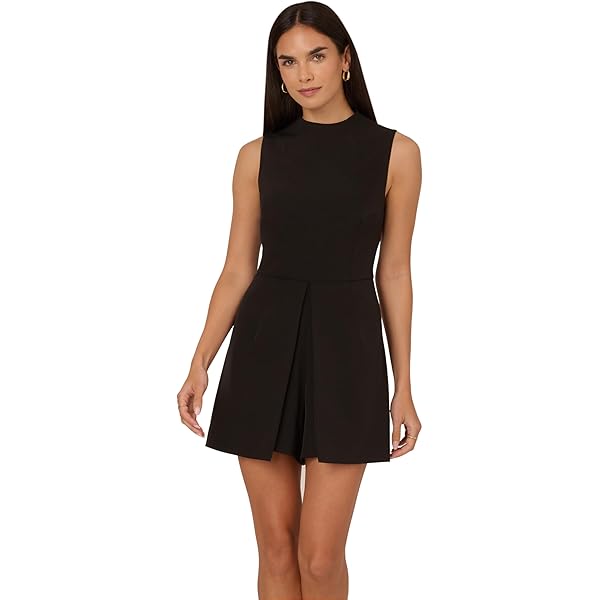 Adrianna Papell Knit Crochet Trim Dress Vestido De Fiesta