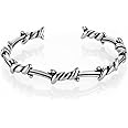 Barbed Wire Hoop Earrings | Gothic Stainless Steel Huggie Earrings