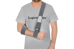 supregear Arm Sling, Adjustable Arm Support Strap, Lightweight Shoulder Immobilizer for Injured Elbow, Broken Collarbone, Torn Rotator Cuff, Dislocation or AC Separation, Left Right, Men Women