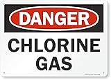 SmartSign "Danger - Chlorine Gas" Sign | 10" x
