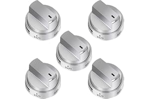 TURNEGOO AEZ73453509 Stove Knobs Burner Control Knobs Replacement Compatible with LG Gas Stove/Oven/Range Knobs, Replace for AEZ72909008,AP5669773,PS7321756 (5 Packs)