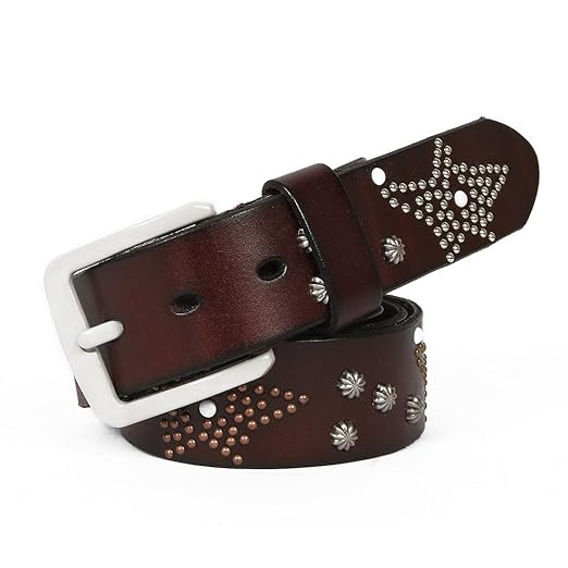 Lzcaure Punk Cinturones Cinturon De Cuero Punk Para Hombres