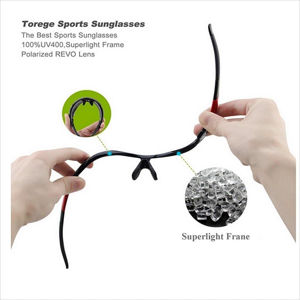 Amazon Co Jp Hkkint 偏光スポーツサングラス偏光レンズ自転車サングラスゴーグルフルフレームメガネ超軽量自転車マウンテンバイクuvプロテクションユニセックス 色 グレー ホーム キッチン