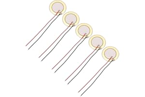 uxcell 5Pcs Piezoelectric Discs 27mm Acoustic Pickup Transducer Microphones Trigger Buzzer Drum Guitar with Aluminum Shell