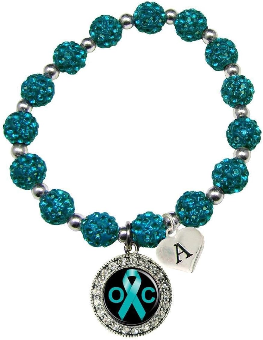 Bracelet Custom Ovarian Cancer Awareness Teal