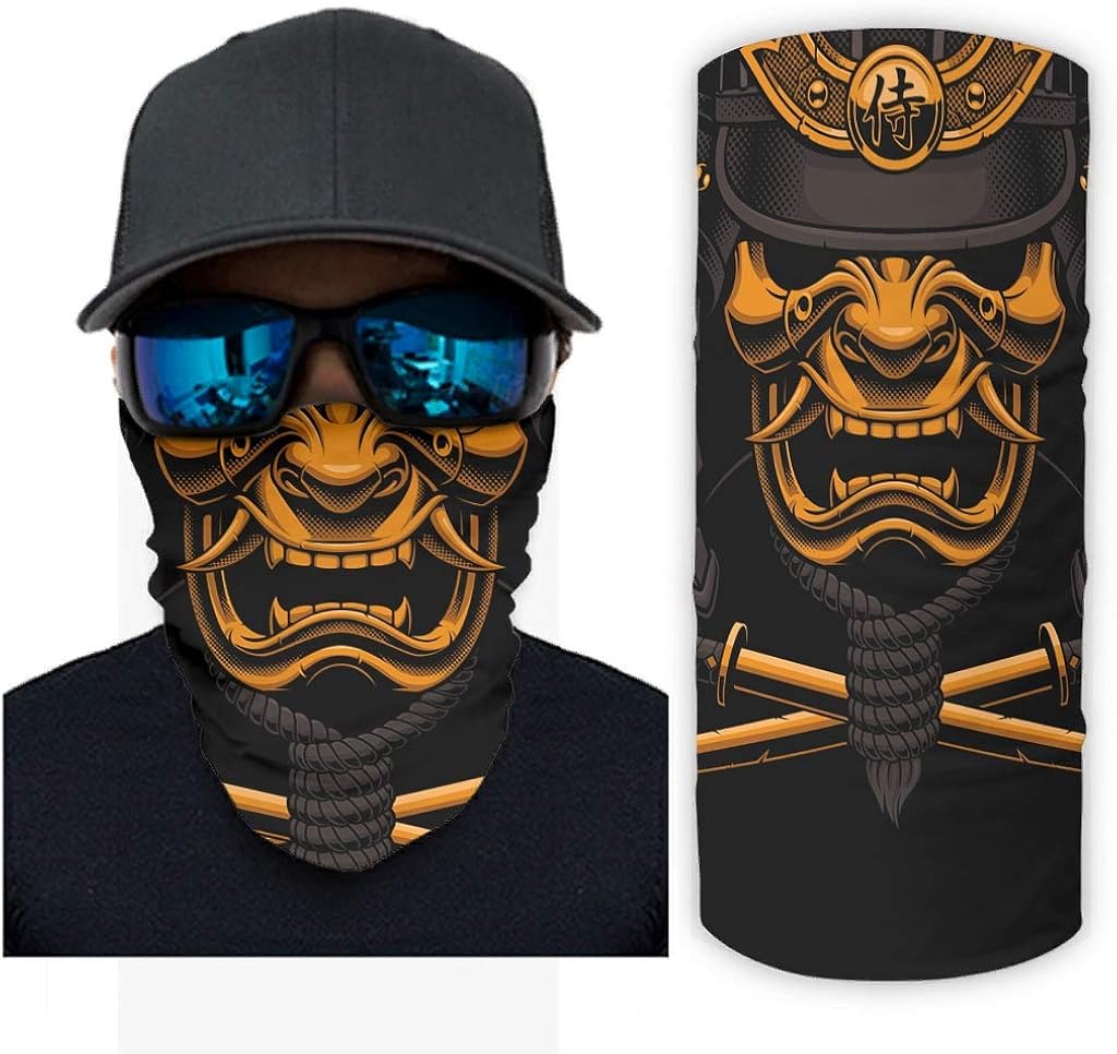 Japan Samurai Neck Gaiter Balaclava Face Mask Magic Headband Bandana