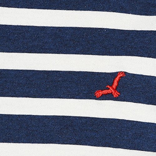 american crew men's cotton polo white and navy melange