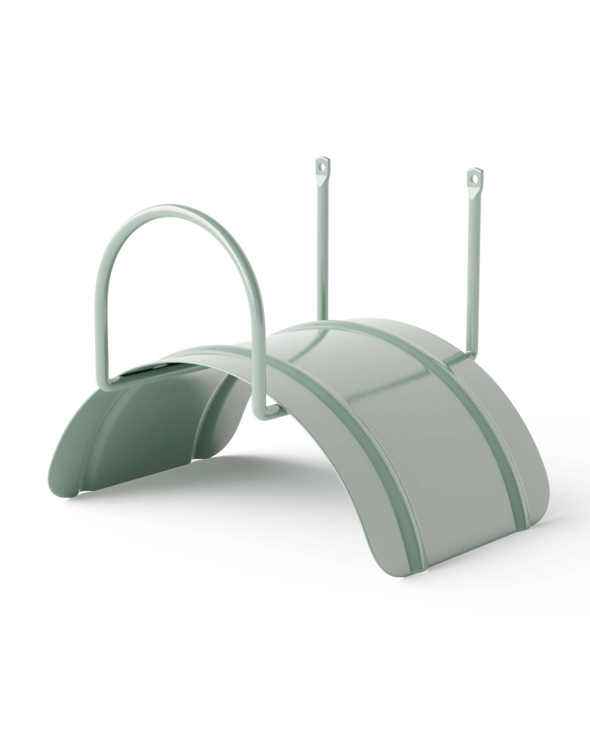 LIVLIG Hose Holder Wall, Garden Hose Hanger Made of Steel, Hose Holder for Garden Hoses 1/2” up to 30m, Color: Green