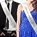 RibbonsNow Homecoming King and Homecoming Queen Sash Set (White) – Made in The USA