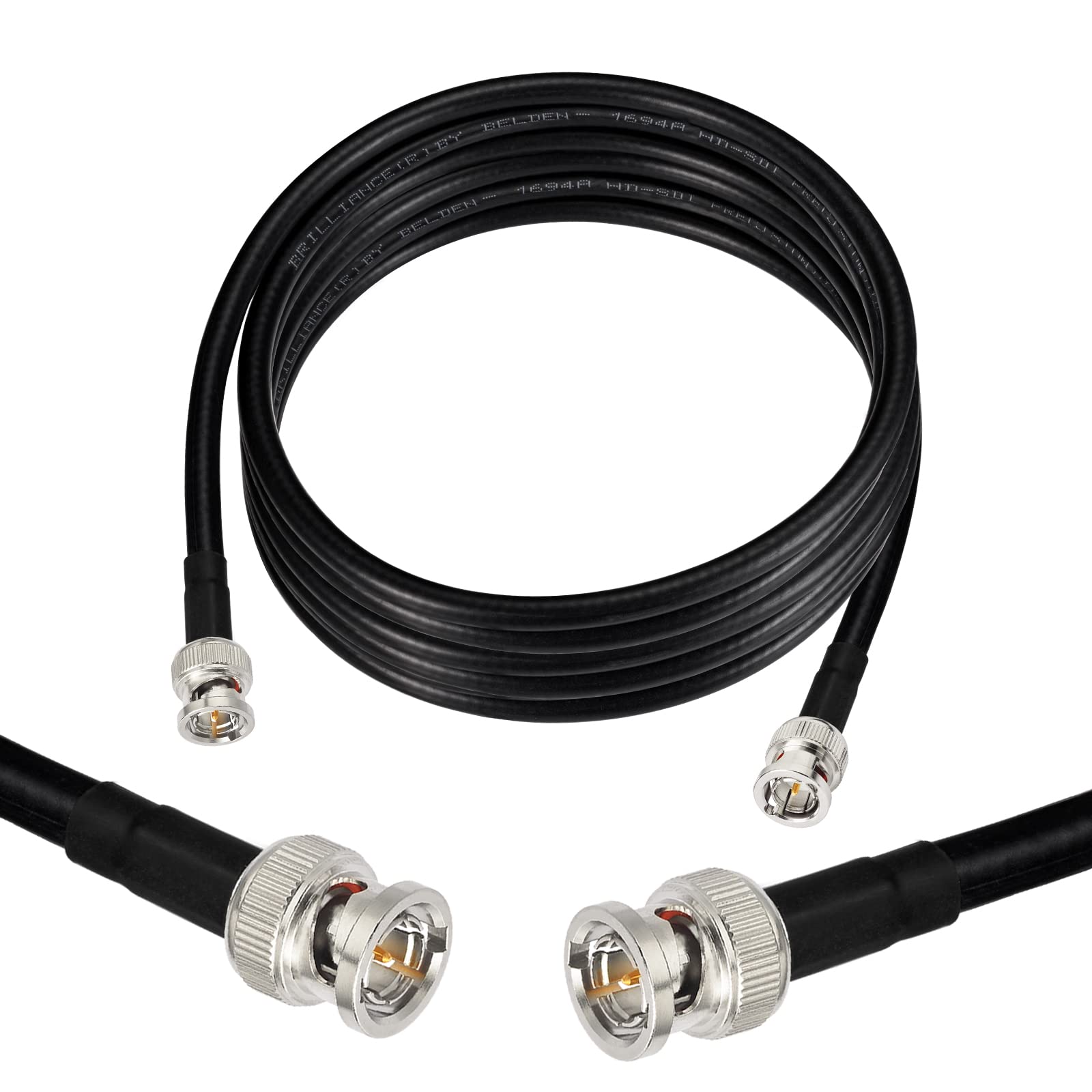 Photo 1 of Superbat SDI Cable 50ft BNC Cable 3G/6G/12G (Belden 1694A Black) Supports HD-SDI/3G-SDI/4K/8K Video Security Camera CCTV Systems, SDI Precision Video Wire