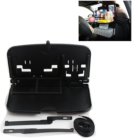 Amazon 車内テーブル ドリンクホルダー 折り畳み 後部座席用 ドリンクホルダー 車内飲食 ドライブ 簡単設置 開閉式 安全固定 ヘッドレスト カー用品 便利 車中泊 ブラック 車 バイク 車 バイク