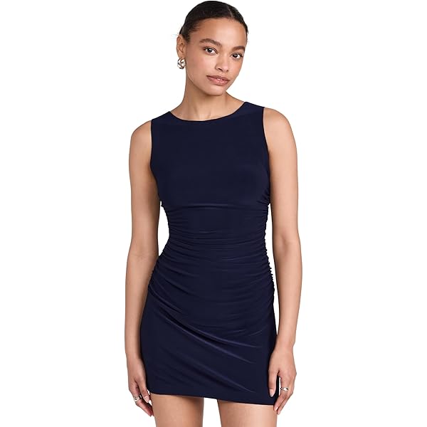 knee length dresses for ladies Norma Kamali Strapless Pickleball Mini Dress main image 0