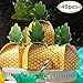 AerWo 48pcs Pineapple Favors Boxes 3D Large Pineapple Gifts Boxes for Hawaiian Tropical Party Decorations Luau Pineapple Party Supplies