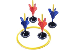 TOLEVOIT Lawn Game & Outdoor Games, Classic Lawn Dart Toss Game & Soft-Tip Lawn Darts, Yard Games for Kids and Adults