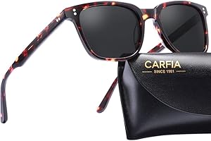 CARFIA Polarized Sunglasses for Women: Acetate, Small/Medium Size, UV400 Anti Glare CA5354