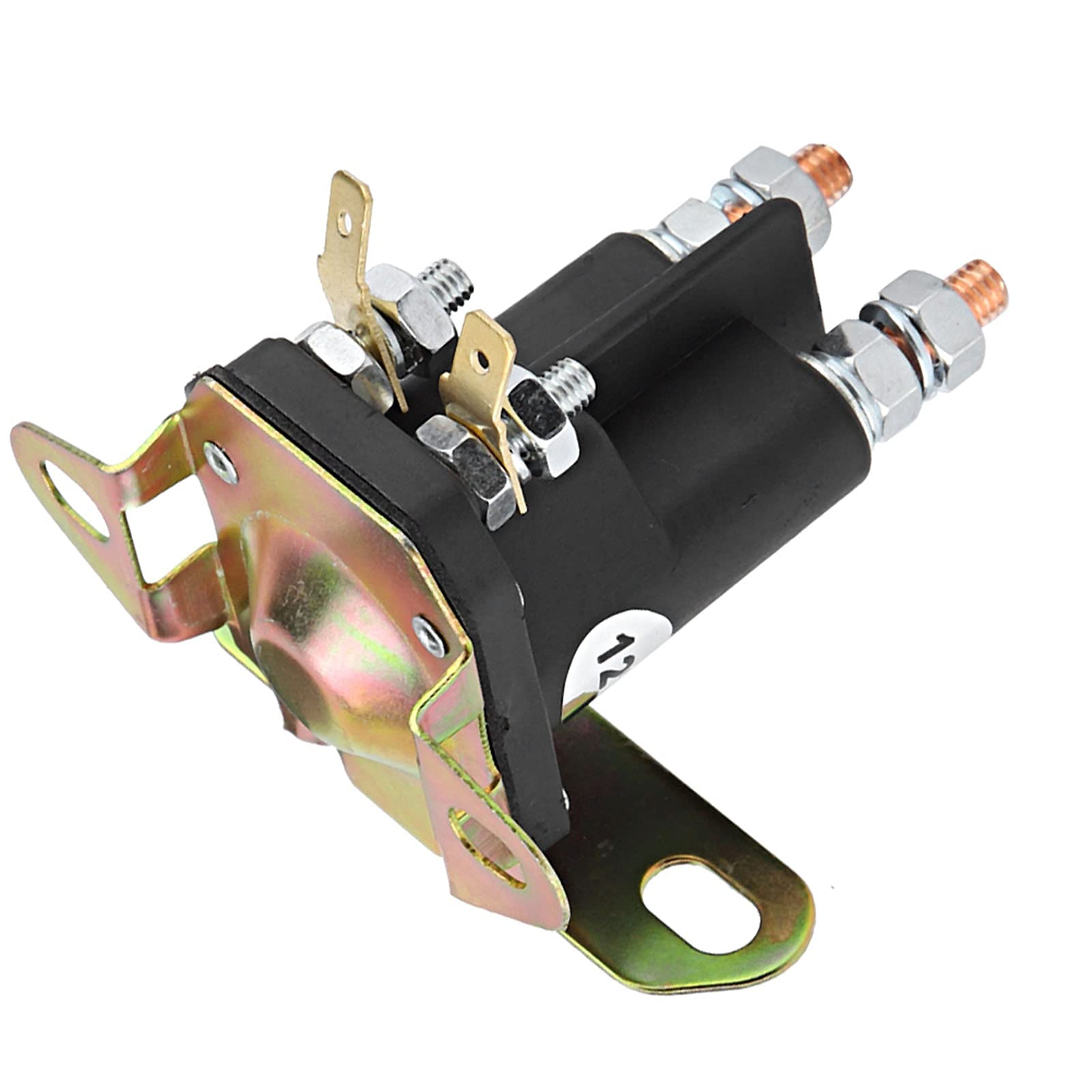 ANGGREK Starter Solenoid, Universal 4 Post Starter Solenoid Replacement for Exmark 1513075 1171197 513075 Gilson 212655 for Lawnmower Starter Solenoid Briggs and Stratton Starter