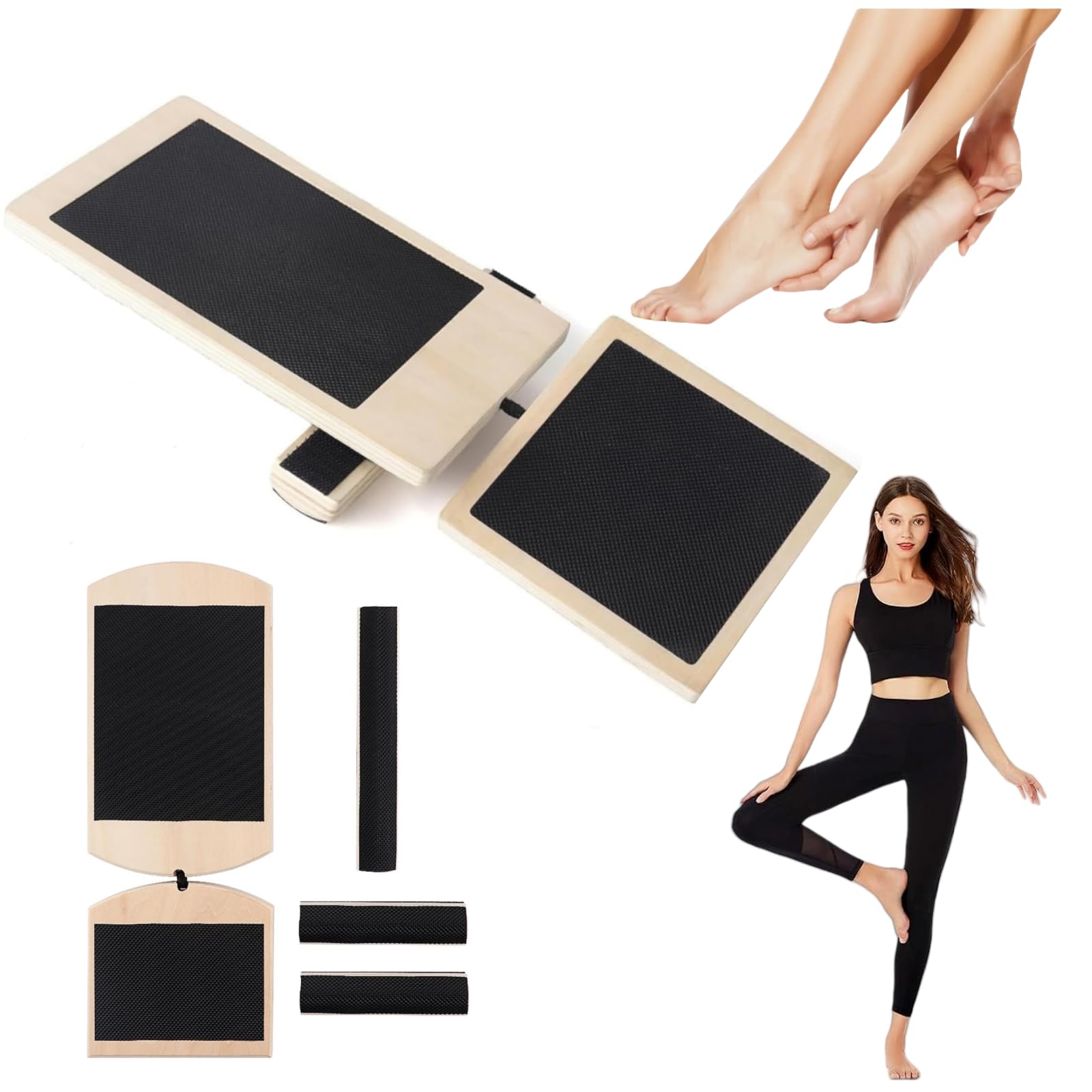 Ankle Balancing Board, Ankle Strengthener Set Single Foot Balancing Board Posture Corrector Foot Strengthening Trainer Foot Stability Exerciser for Sprained Ankle Valgus Varus Holder